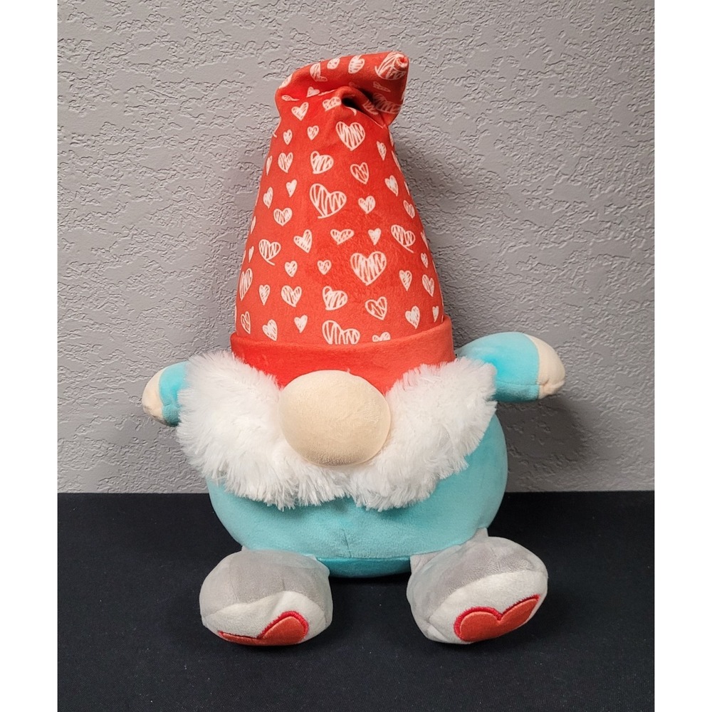 Animal Adventure Valentine's Day Themed Plush Gnome 12 Inch Tall